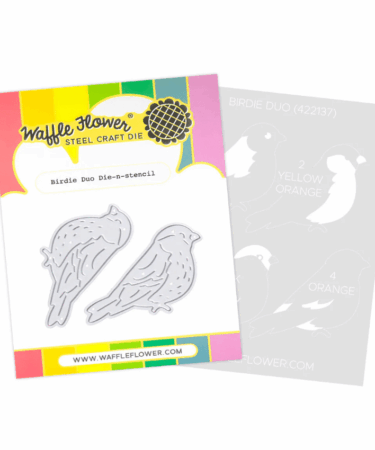 WAFFLE FLOWER - Birdie Duo Die-n-stencil