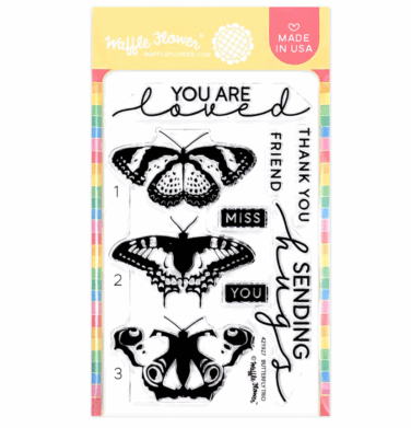 WAFFLE FLOWER - Butterfly Trio Stamp Set