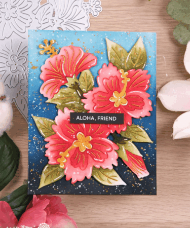 Alternative view of WAFFLE FLOWER - Hibiscus Cluster Stencil