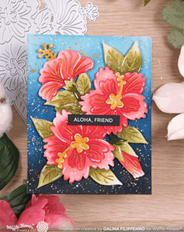 Alternative view of WAFFLE FLOWER - Hibiscus Cluster Stencil