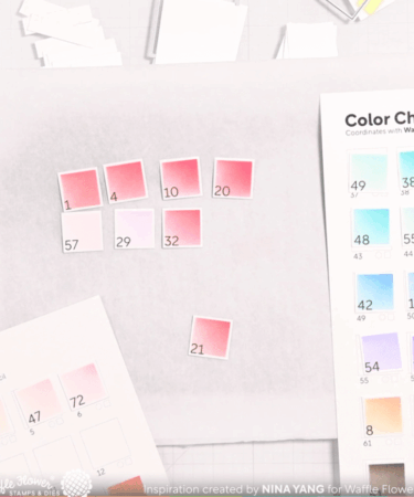 Alternative view of WAFFLE FLOWER - Ink Swatch 1x1 Stencil