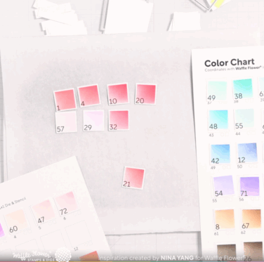 Alternative view of WAFFLE FLOWER - Ink Swatch 1x1 Stencil