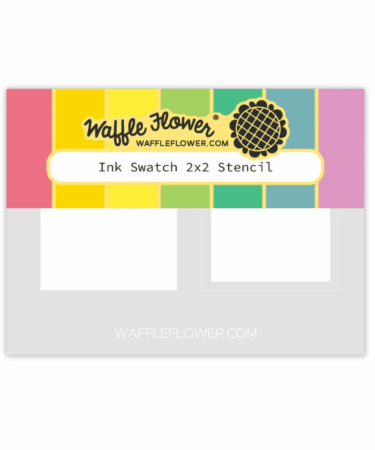 WAFFLE FLOWER - Ink Swatch 2x2 Stencil