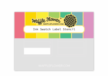 WAFFLE FLOWER - Ink Swatch Label Stencil