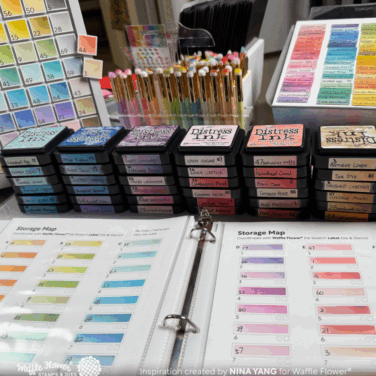 Alternative view of WAFFLE FLOWER - Ink Swatch Label Stencil