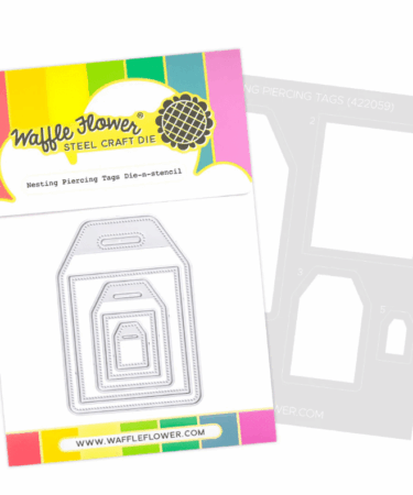 WAFFLE FLOWER - Nesting Piercing Tags Die-n-stencil