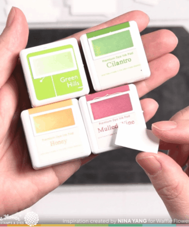 Alternative view of WAFFLE FLOWER - Ink Swatch 1x0.5 stencil