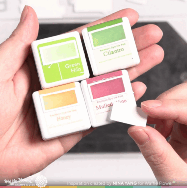 Alternative view of WAFFLE FLOWER - Ink Swatch 1x0.5 stencil