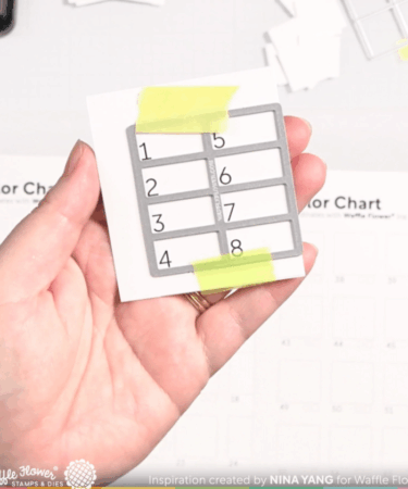 Alternative view of WAFFLE FLOWER - Printed Numbers for Ink Swatch 1x0.5 Die
