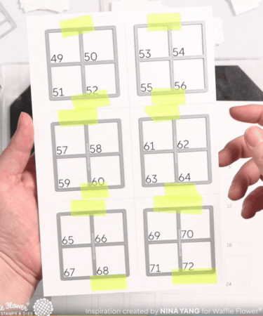 Alternative view of WAFFLE FLOWER - Printed Numbers for Ink Swatch 1x1 Die