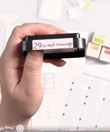 Alternative view of WAFFLE FLOWER - Printed Numbers for Ink Swatch Label Die