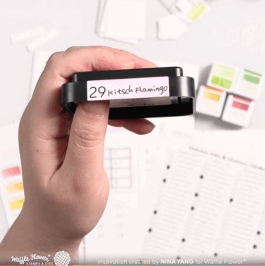 Alternative view of WAFFLE FLOWER - Printed Numbers for Ink Swatch Label Die