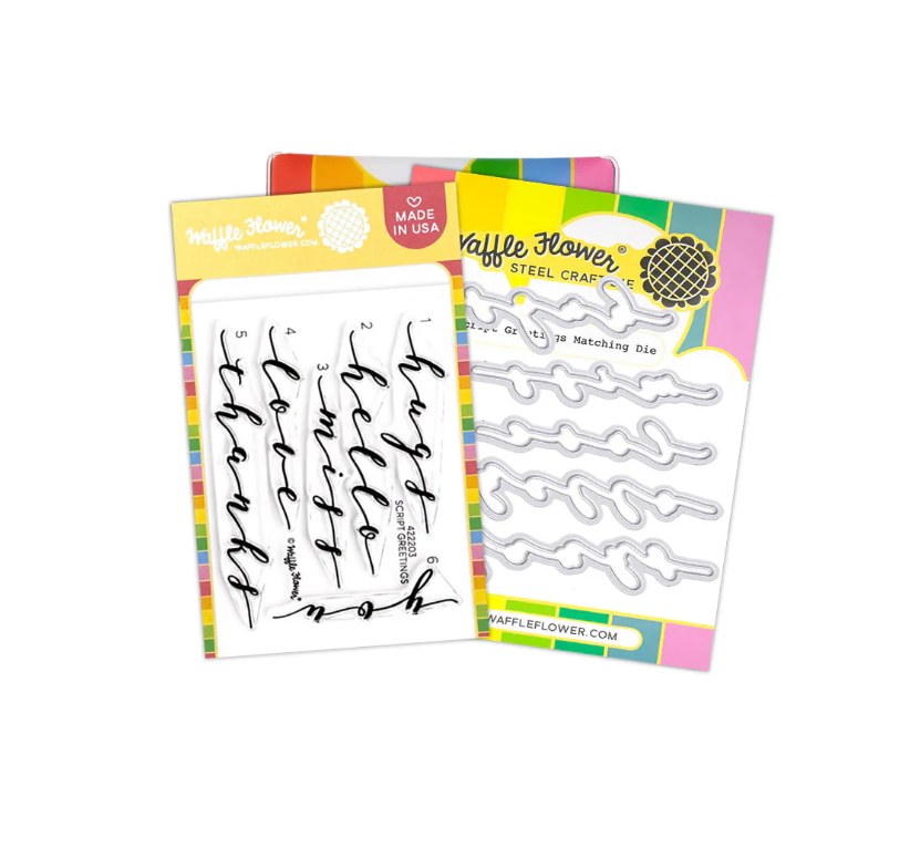 WAFFLE FLOWER - Script Greetings Combo
