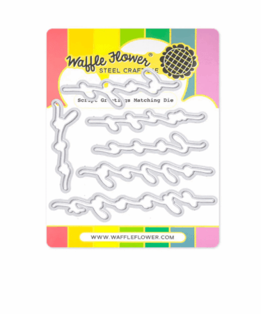 WAFFLE FLOWER - Script Greetings Matching Die
