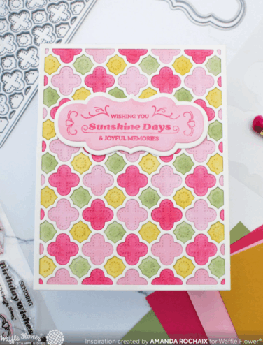 Alternative view of WAFFLE FLOWER - Vintage Label 1 Inverted Stamp Set