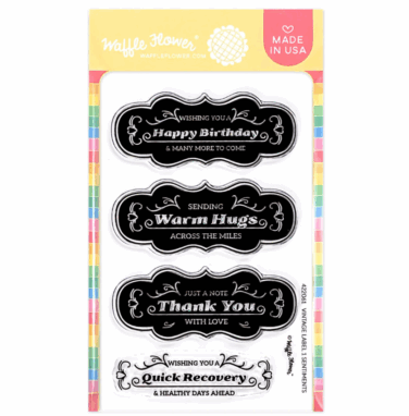 WAFFLE FLOWER - Vintage Label 1 Stamp Set