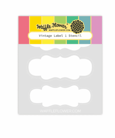 WAFFLE FLOWER - Vintage Label 1 Stencil