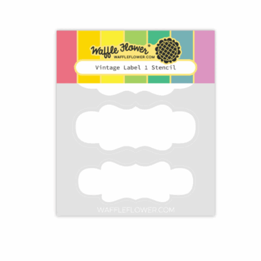 WAFFLE FLOWER - Vintage Label 1 Stencil
