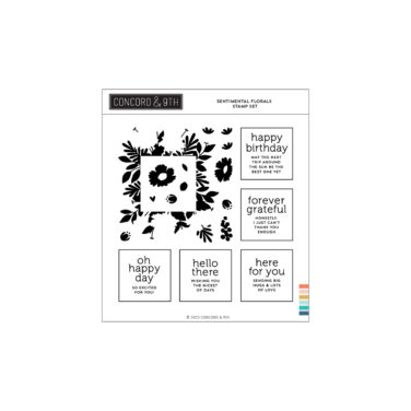 Concord & 9th - Sentimental Florals Stamp Set (6 x 6)