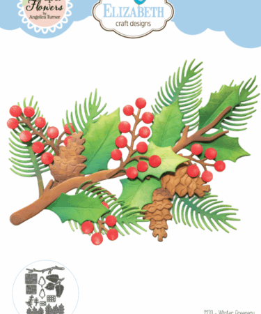 Elizabeth Craft Designs - Festive Holly Die Winter Greenery