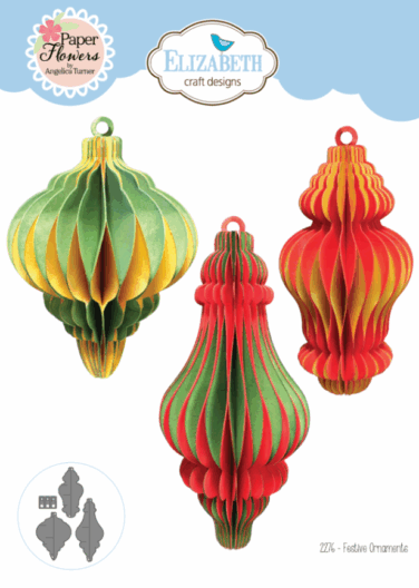 Elizabeth Craft Designs - Festive Holly Die Festive Ornaments