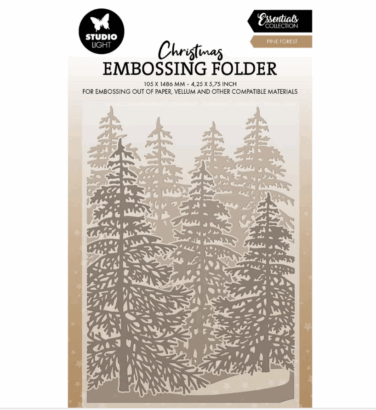Studio Light • Essentials Embossing Folder Forest background