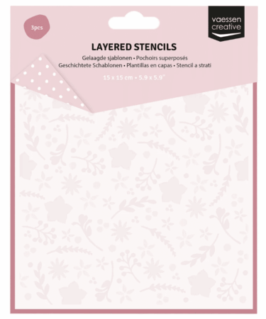 Vaessen Creative • Layered Stencils Flowers 15x15cm