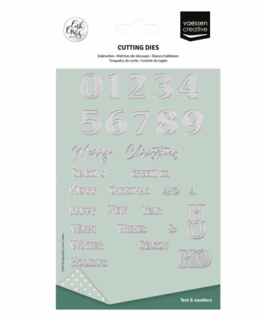 Vaessen Creative • Cutting Dies Numbers & Christmas Wishes 29pcs