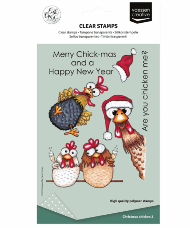 Vaessen Creative • Clear Stamps Christmas Chickens 2 10pc