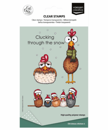 Vaessen Creative • Clear Stamps Christmas Chickens 1 12pcs