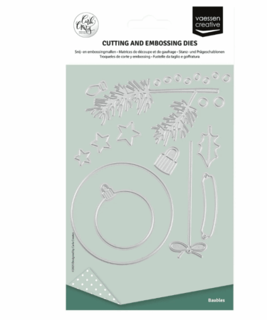 Vaessen Creative • Cutting and Embossing Dies Christmas Ornaments 15pcs