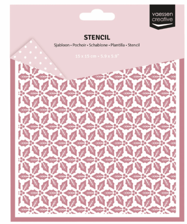 Vaessen Creative • Stencil Holly Leaves 15x15cm