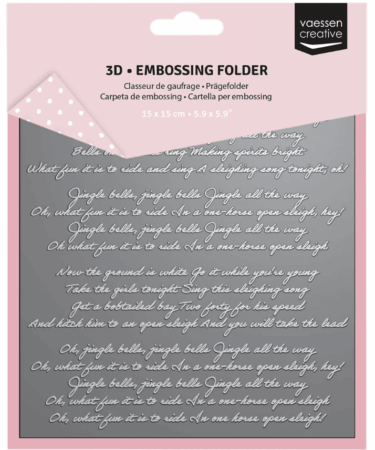Vaessen Creative • 3D Embossing Folder Jingle Bells 15x15cm