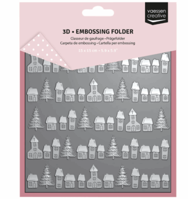 Vaessen Creative • 3D Embossing Folder Christmas Village 15x15cm