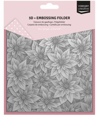 Vaessen Creative • 3D Embossing Folder Christmas Rose 15x15cm