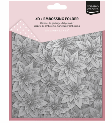 Vaessen Creative • 3D Embossing Folder Christmas Rose 15x15cm