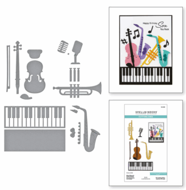 Spellbinders - Mini Musical Instruments Etched Dies