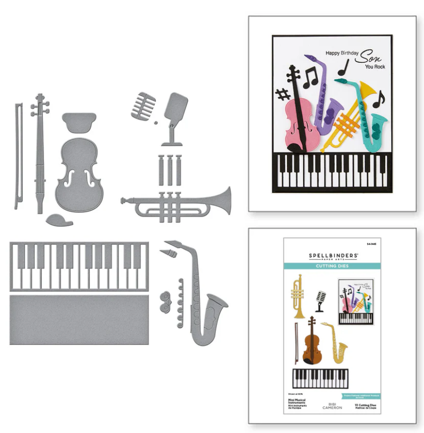 Spellbinders - Mini Musical Instruments Etched Dies