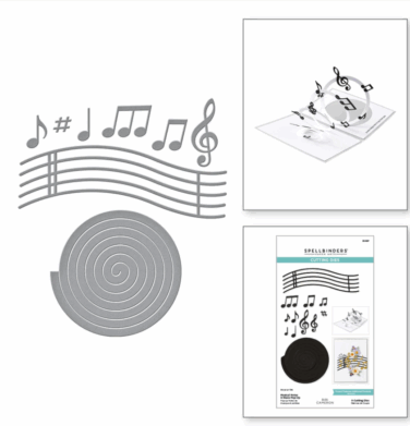 Spellbinders - Musical Notes & Stave Pop-Up Etched Dies