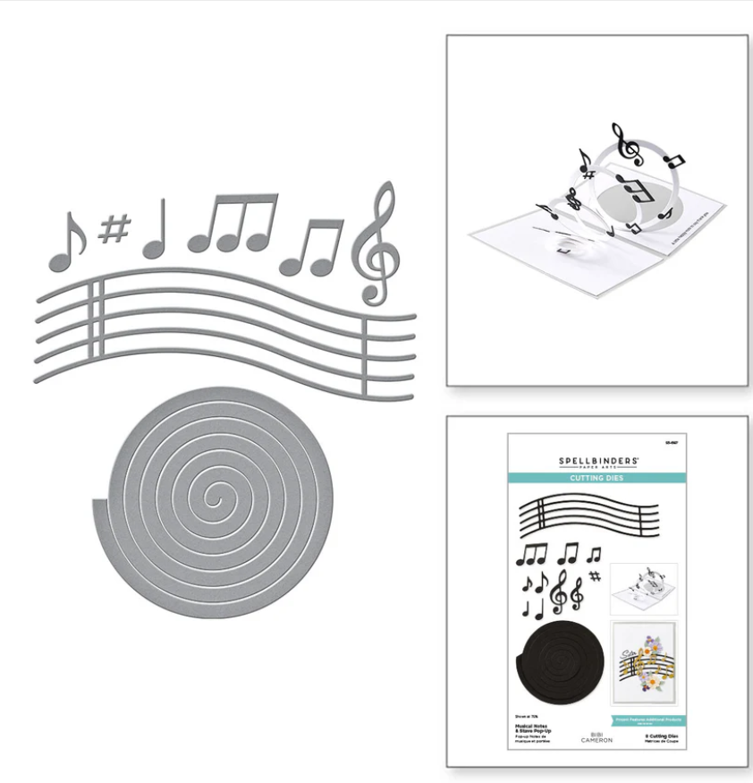 Spellbinders - Musical Notes & Stave Pop-Up Etched Dies