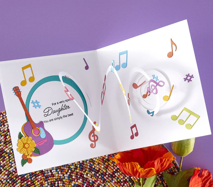 Spellbinders - Musical Notes & Stave Pop-Up Etched Dies - immagine 2