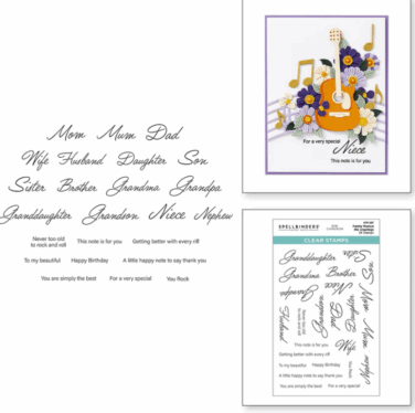 Spellbinders - Family Musical Mix Greetings Clear Stamp