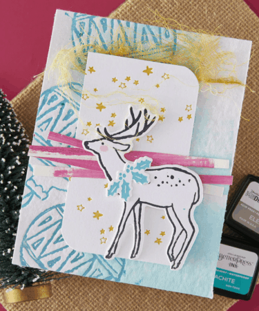 Alternative view of Spellbinders - Cheer and Good Tidings Deer Registration Press Plate & Die Set