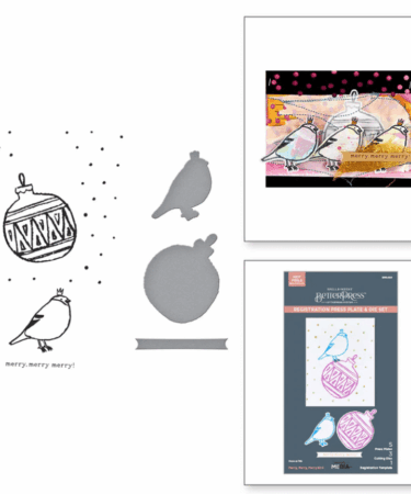 Spellbinders - Merry, Merry, Merry Bird Registration Press Plate & Die Set