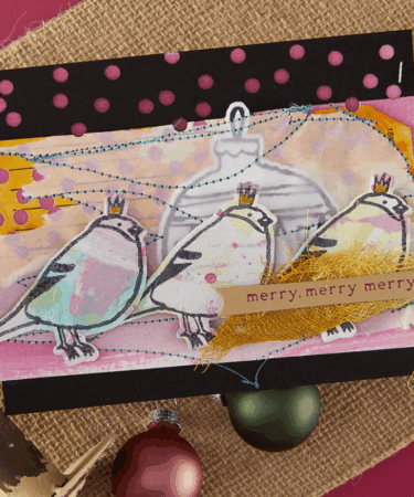 Alternative view of Spellbinders - Merry, Merry, Merry Bird Registration Press Plate & Die Set