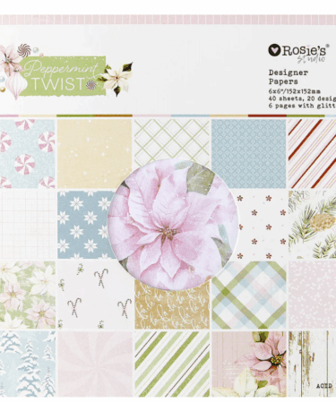 Spellbinders - Rosie's Studio Peppermint Twist 6x6" Paper Pack