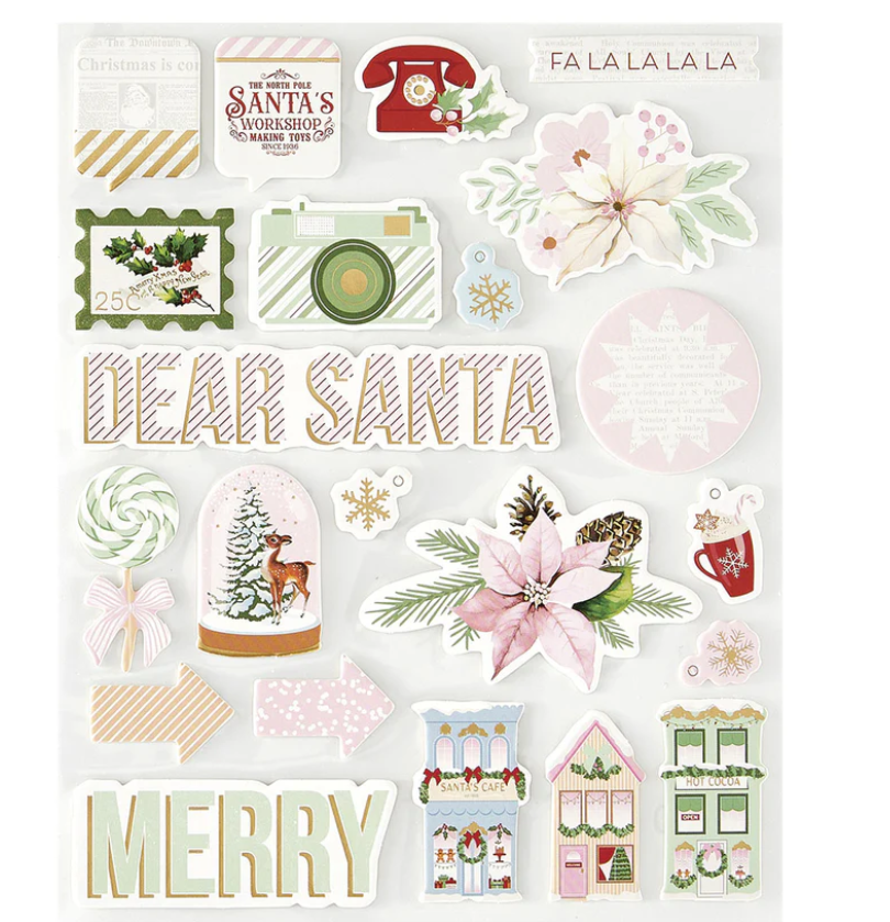 Spellbinders - Rosie's Studio Peppermint Twist Chipboard Stickers - immagine 2