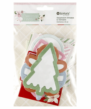 Spellbinders - Rosie's Studio Peppermint Twist Chipboard Frames & Corners