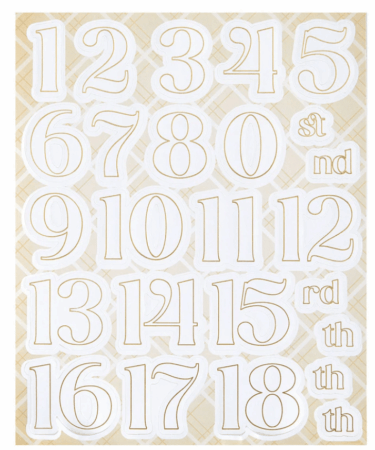 Alternative view of Spellbinders - Rosie's Studio Peppermint Twist Cardstock Number Stickers