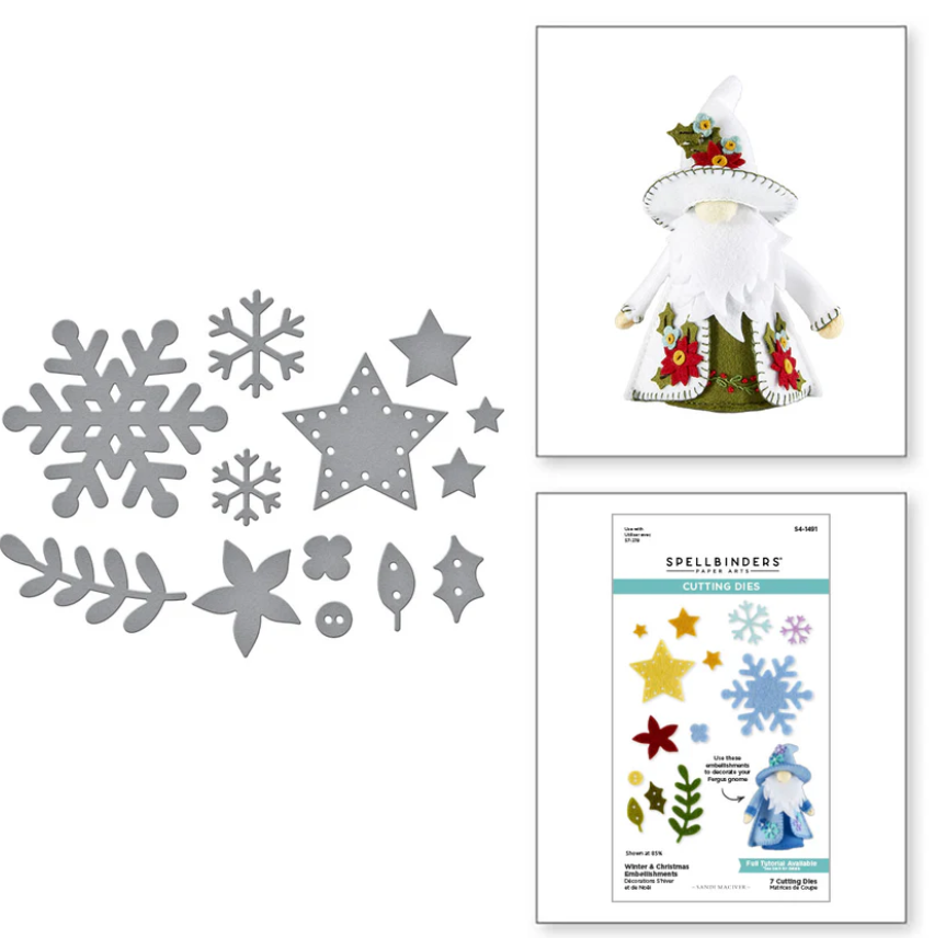 Spellbinders - Winter & Christmas Embellishments Etched Dies